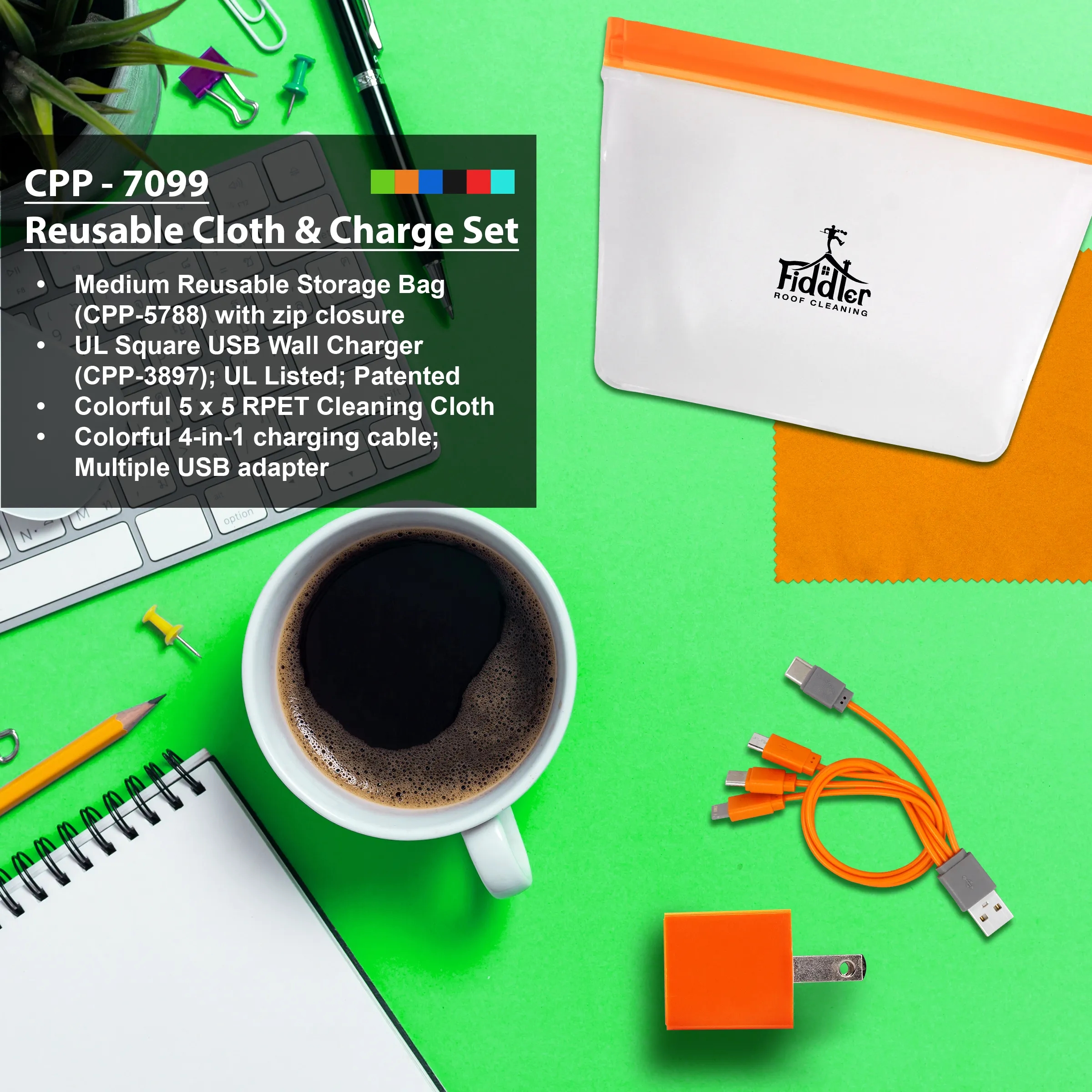 Reusable Cloth & Charge Set 5