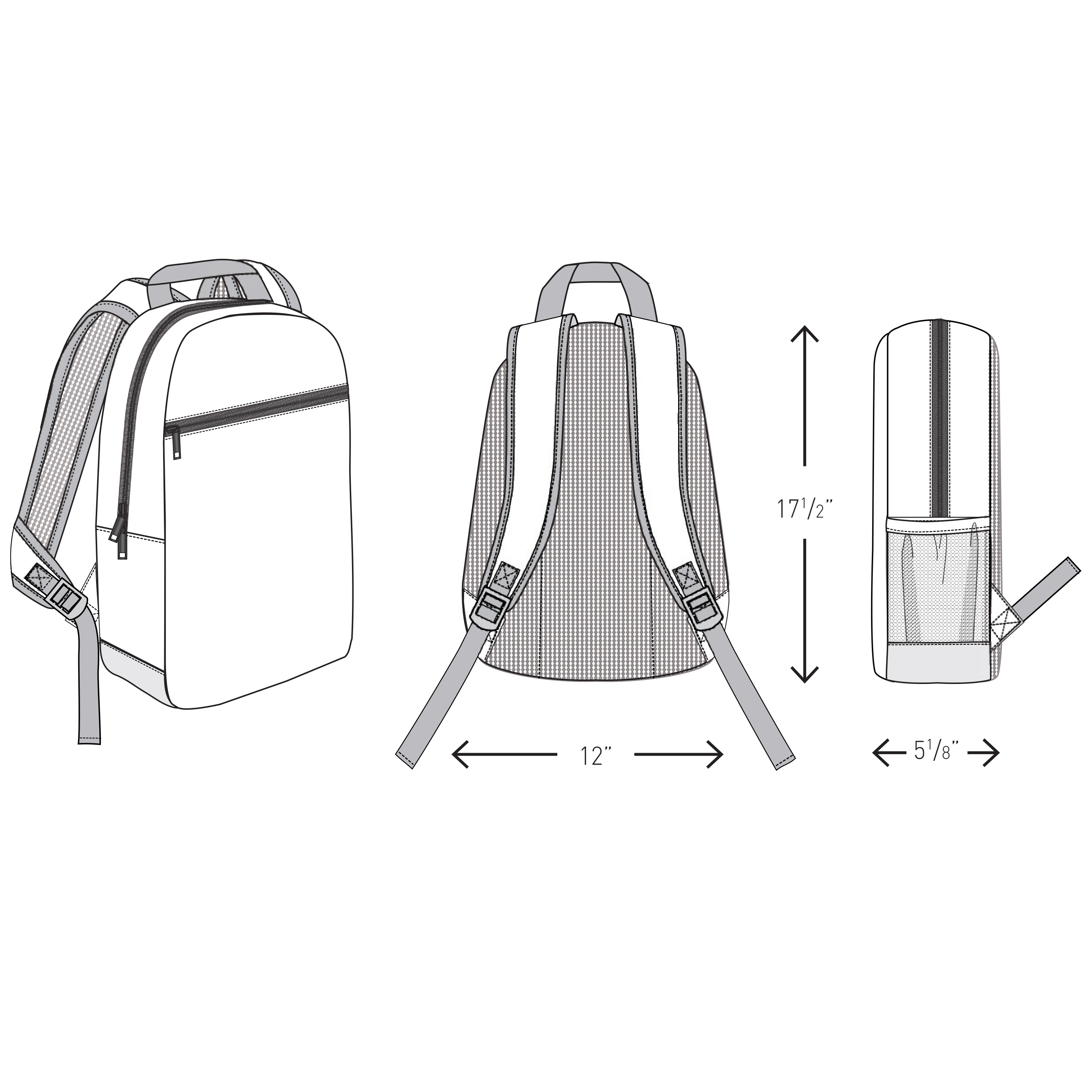 Business smart flush-front 15" laptop backpack 9