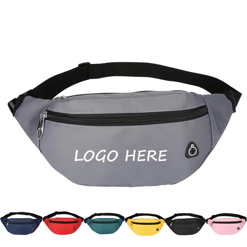 Nylon Outdoor 2 Zippered Fanny Pack 3
