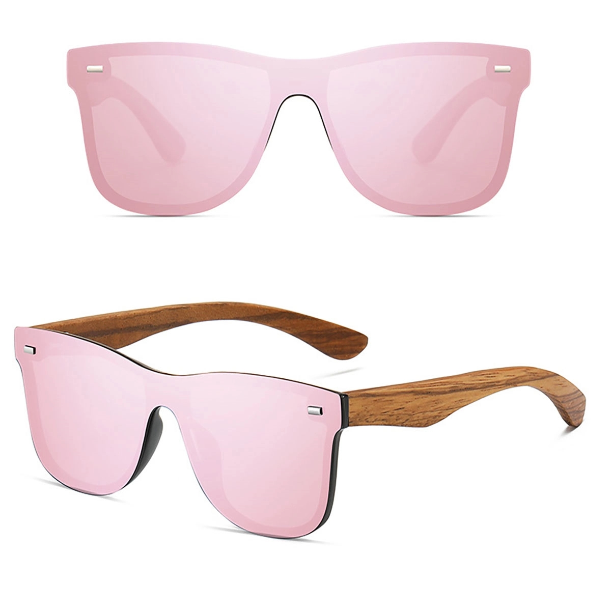 Customize Polarized Sunglasses With Wooden Frame Legs 10