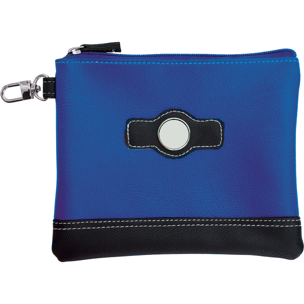 Leatherette Zippered Valuables Pouch 1