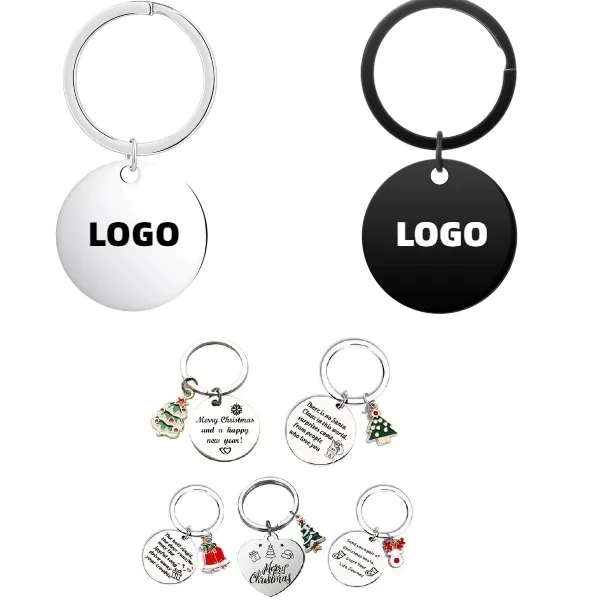 Christmas stainless steel keychain 4