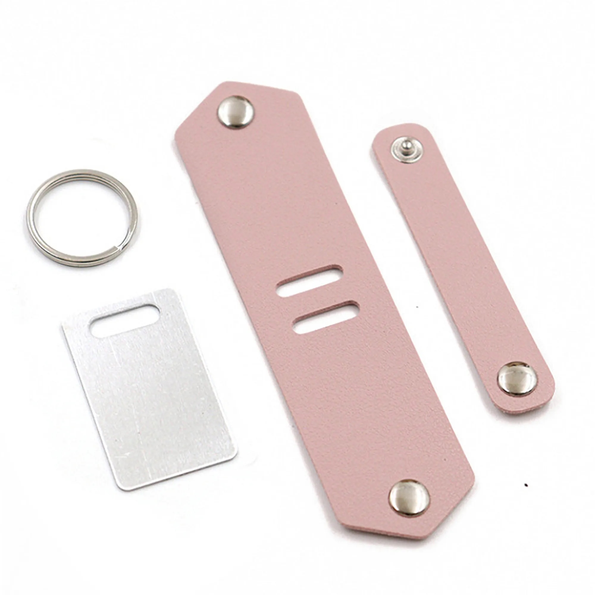 Water Resistant PU Leather Photo Keychain for Travel 12