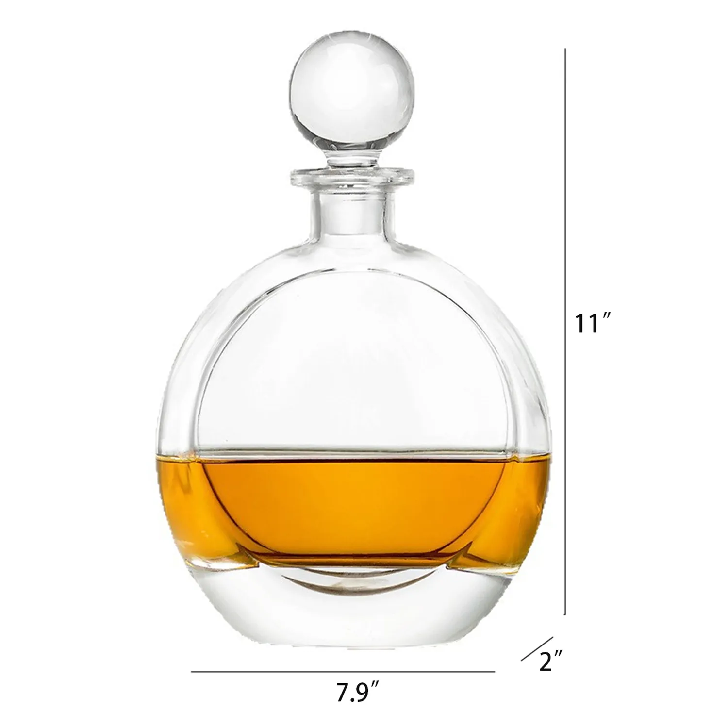 28oz Lead-Free Glass Whiskey Decanter 3