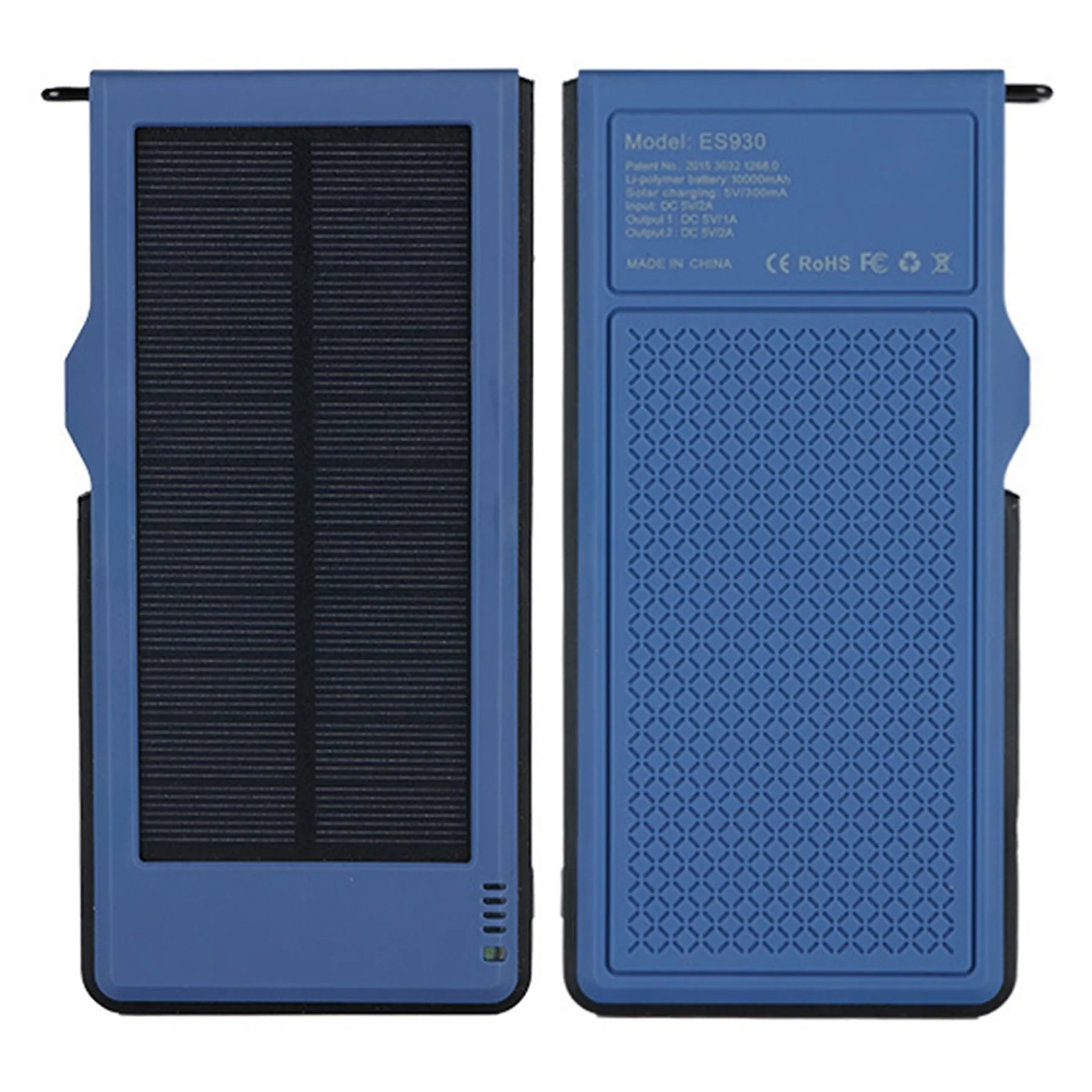 10000Mah Solar Power Bank Flashlight W/Carabiner 1
