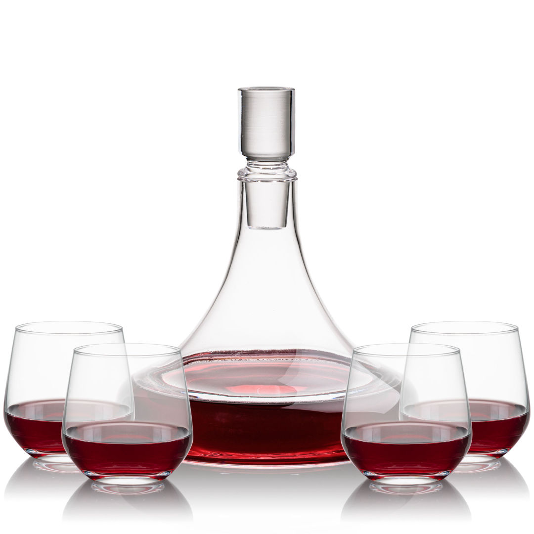 Ashby Decanter & Garland Stemless Wine 4