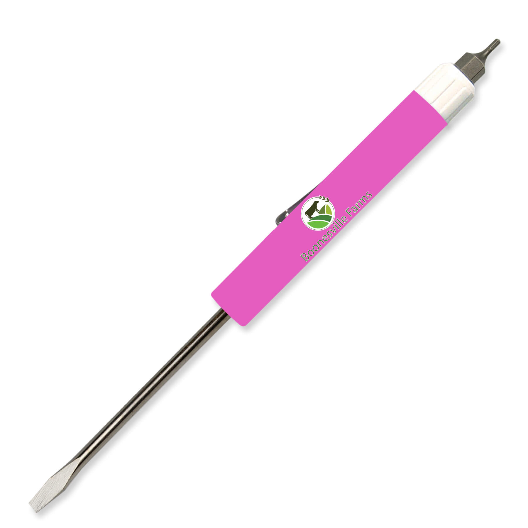 Pocket Screwdriver - 1/8" Flat Tip Blade w/Hex Bit Top 4