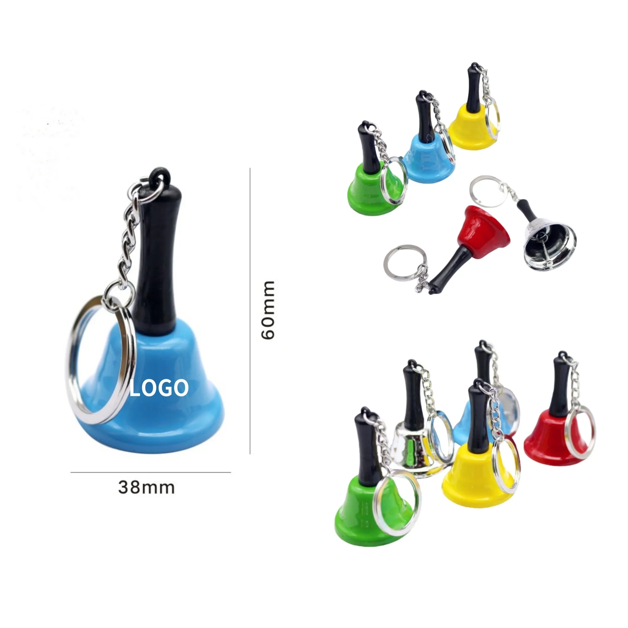Mini Hand Metal Bell Keychain 1