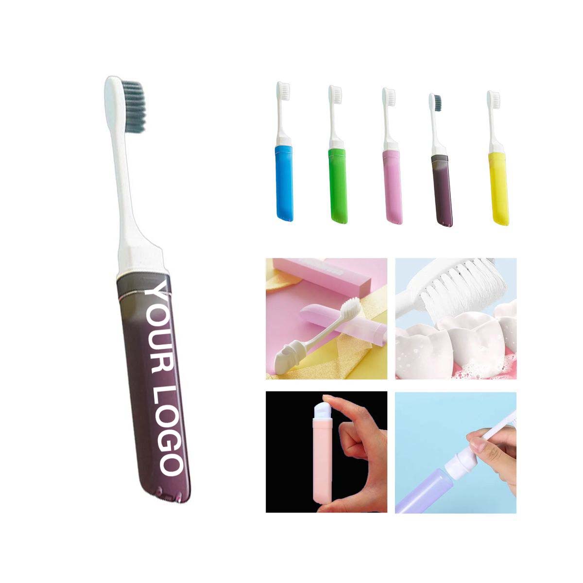 Lightweight Travel Toothbrush with Foldable Handle 1
