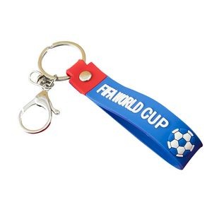 World Cup Football PVC Keychain With Key Ring Design 4