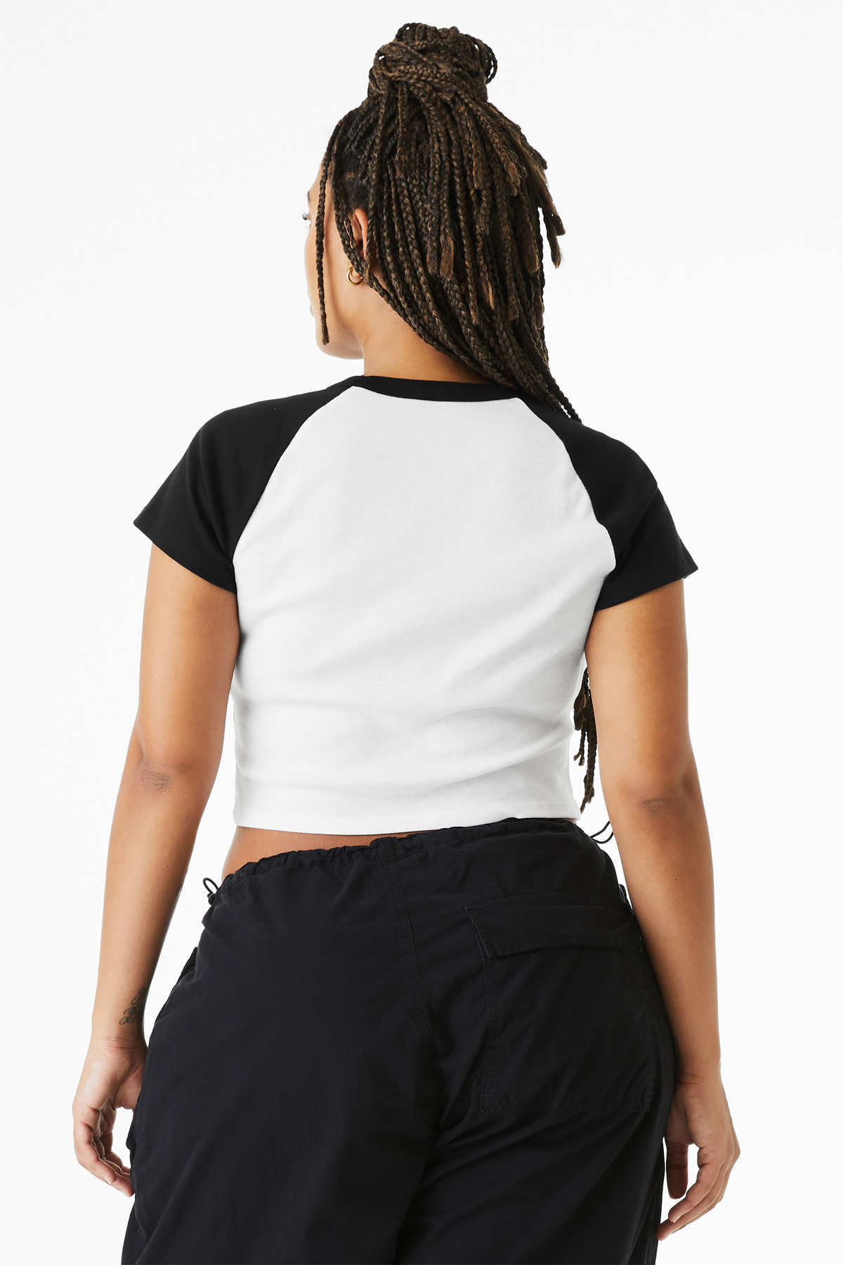 BELLA+CANVAS Women's Micro Rib Raglan Baby Tee BC1201 48