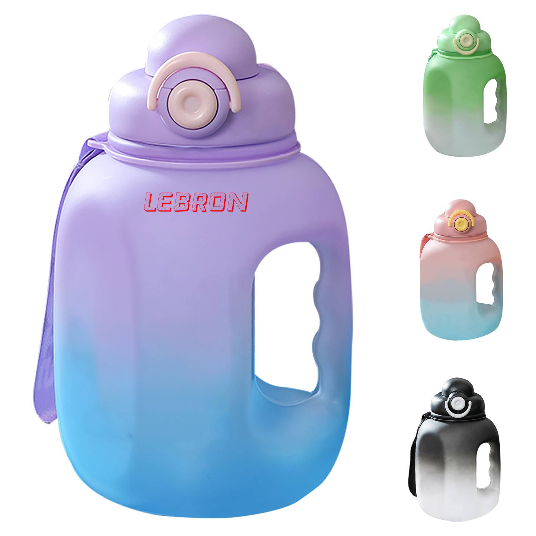 54 Oz Gradient Color Water Bottle Plastic Large Sport