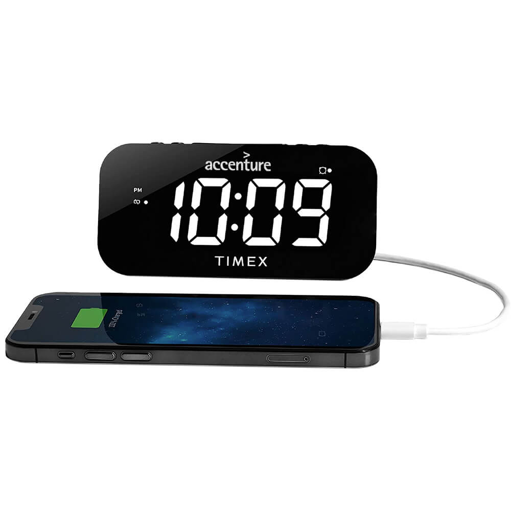 Dual Alarm Clock With Jumbo Display and Usb Charging