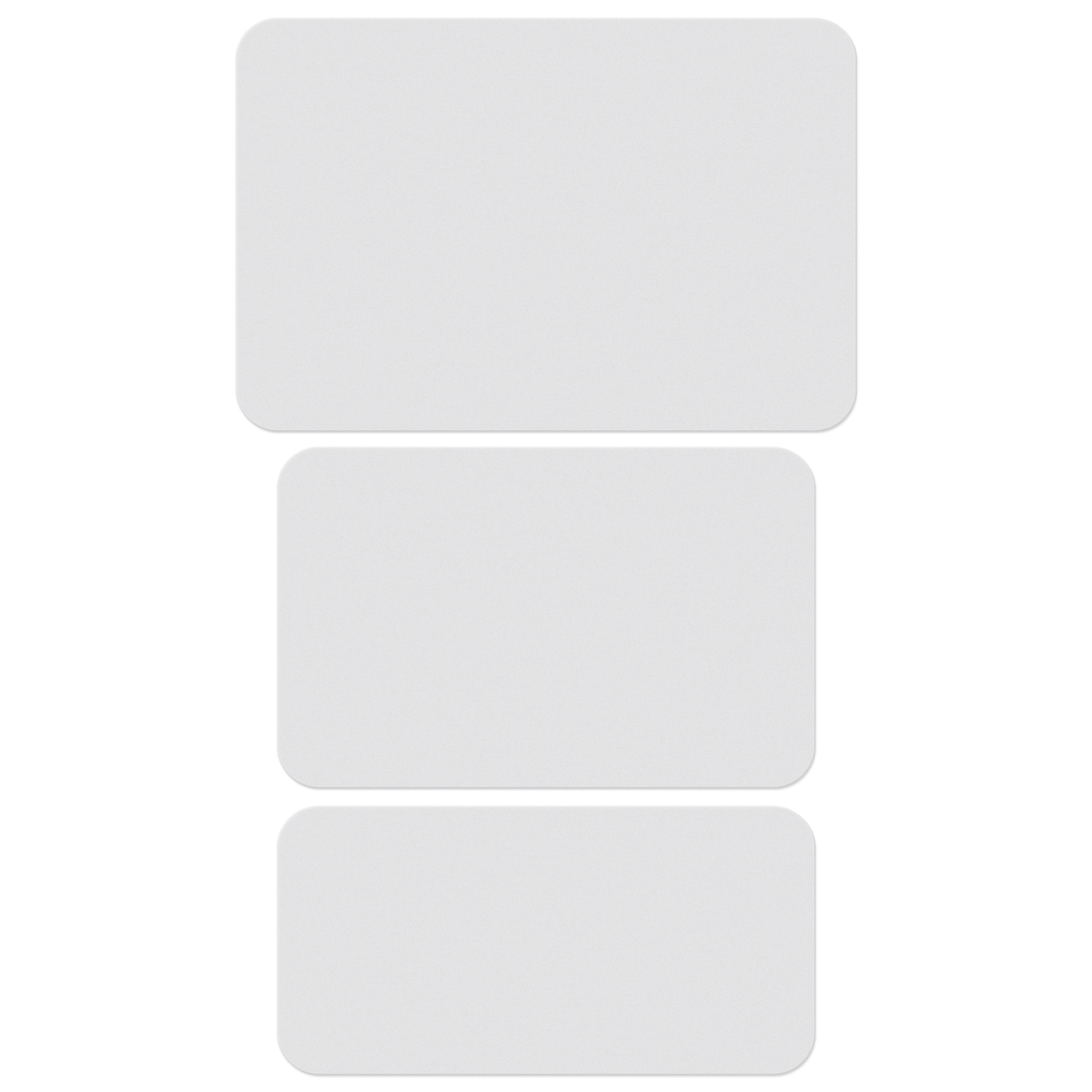 Flexible Cutting Board Set of 3 .045 clear plastic Sub-Surface full colour 1