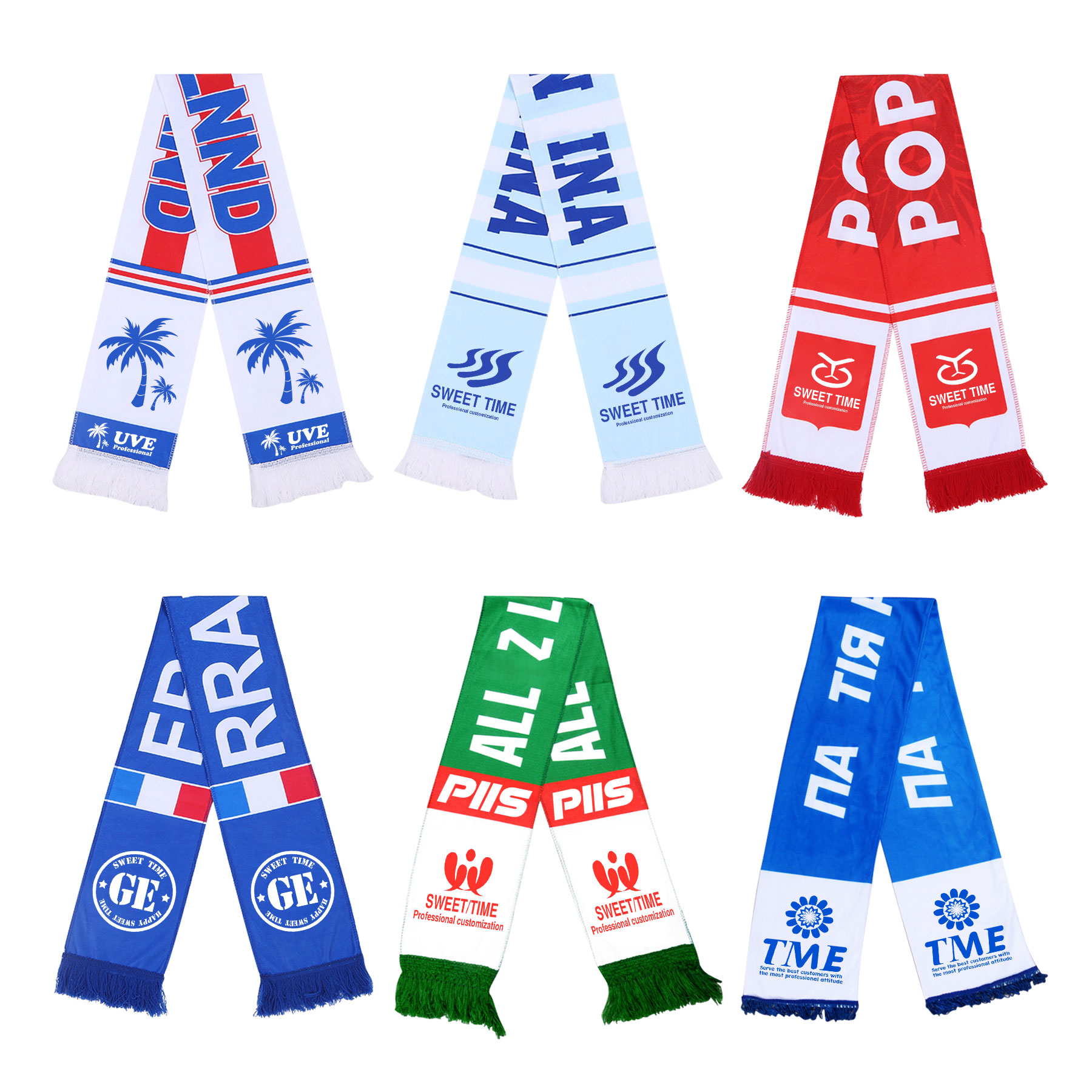 Polyester Sport Scarf With Tassel 2