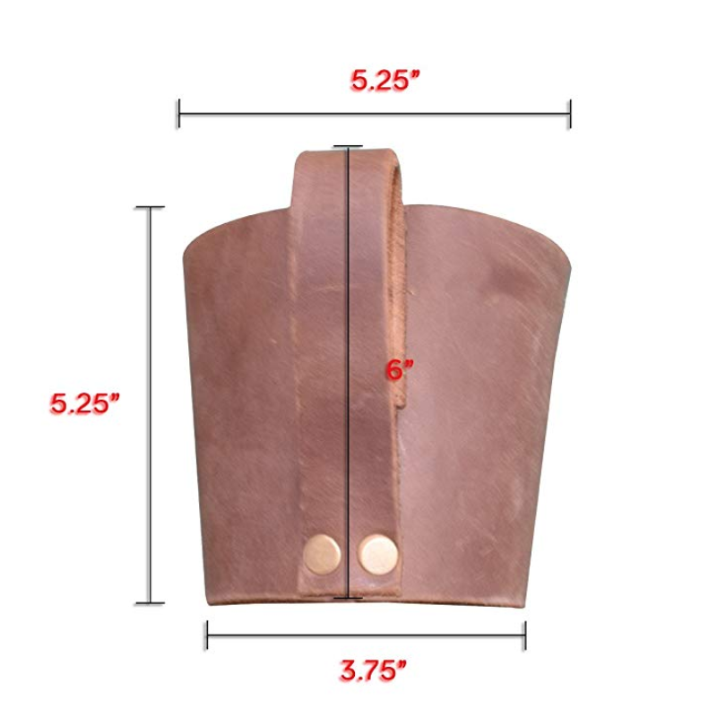 Leather Cup Sleeve with Handle 2