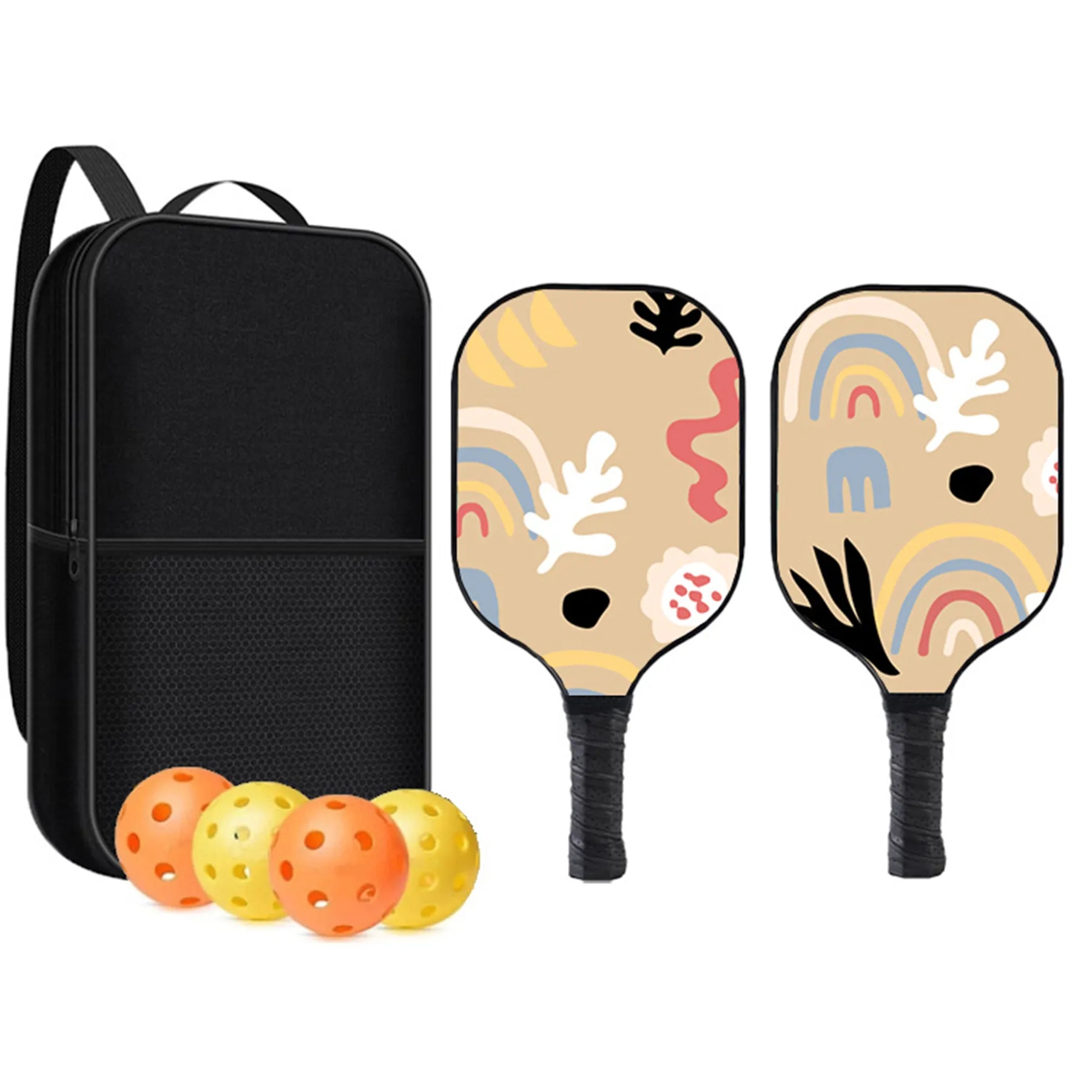 Premium Fiberglass Pickleball Set (2 rackets 4 balls 1 bag) 1