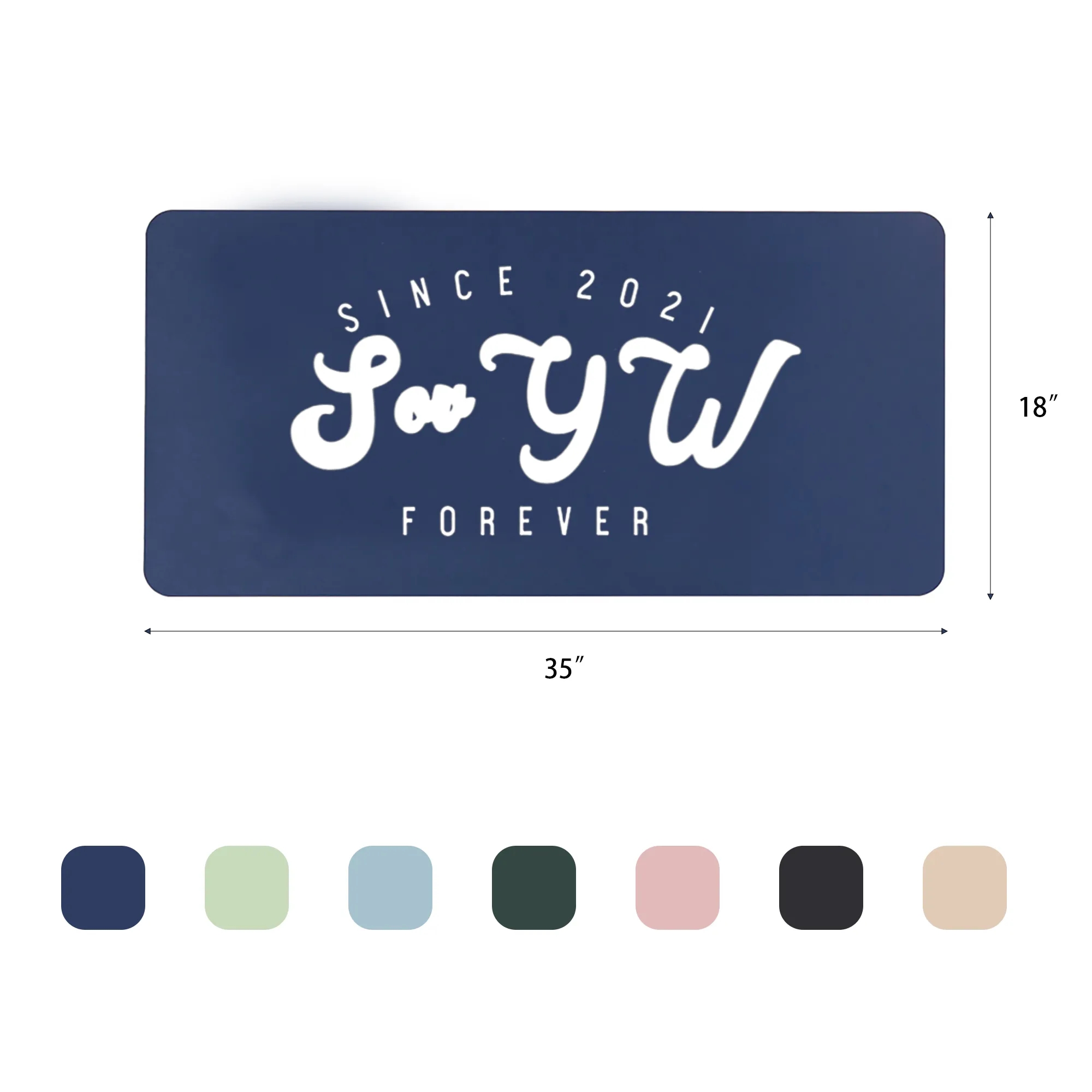Large Pu Leather Non-Slip Customized Computer Mouse Pad MOQ 1