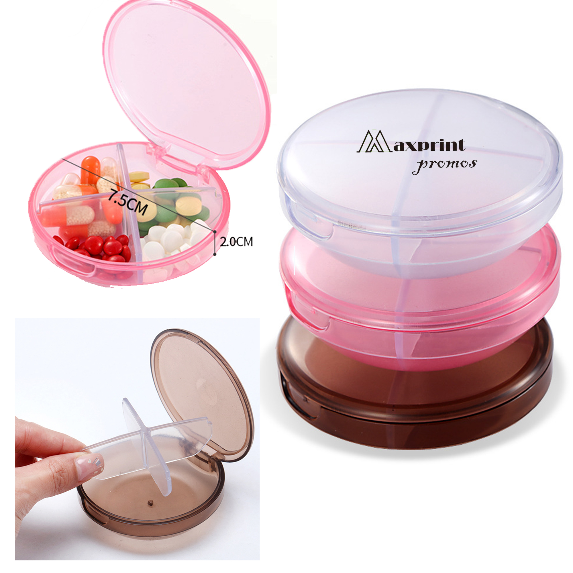 Transparent Mini 4-Cell Pill Box 3