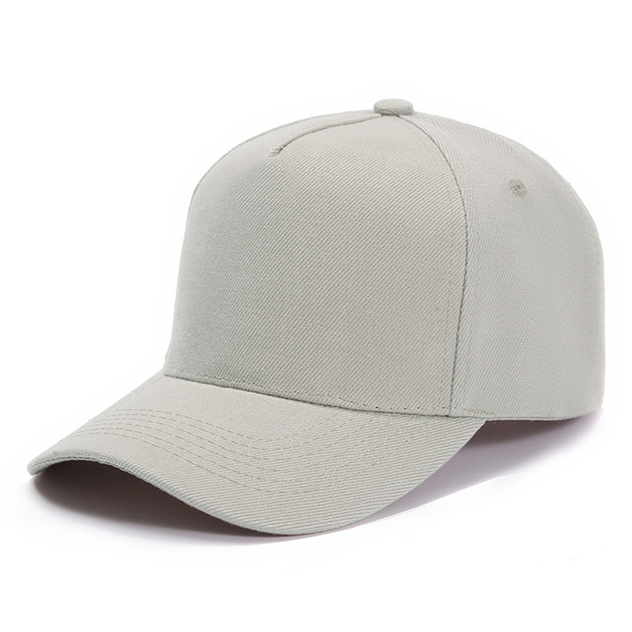 Stock Solid Color Polyester 5-Panel Cap 5