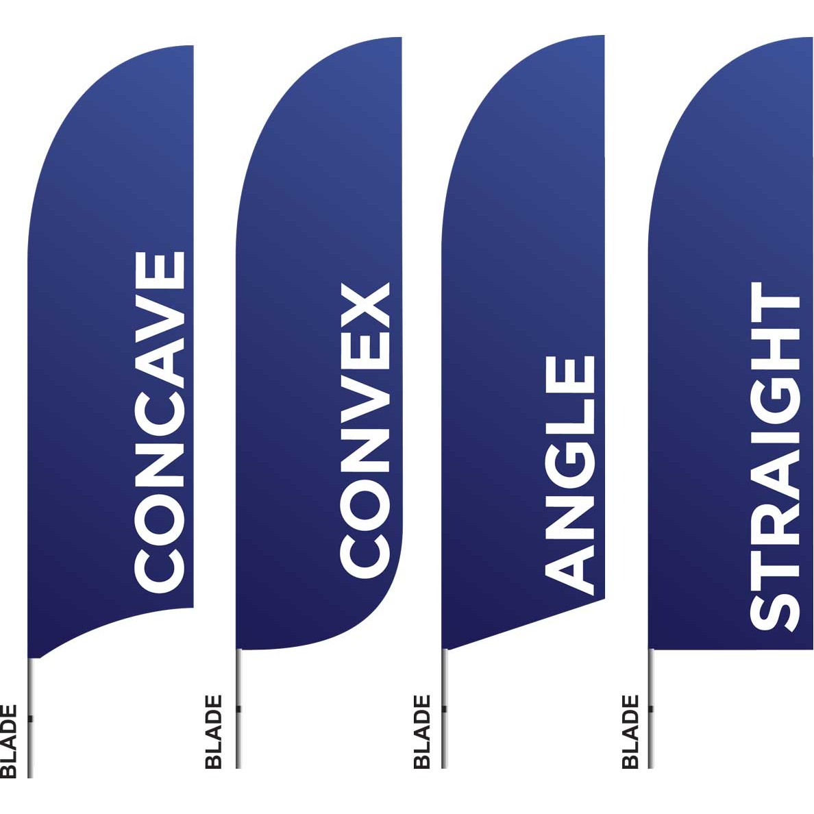 20' BLADE Wing Flag KIT, Personalized Beach Flags Banners & Single Reverse Print and Custom Size 3