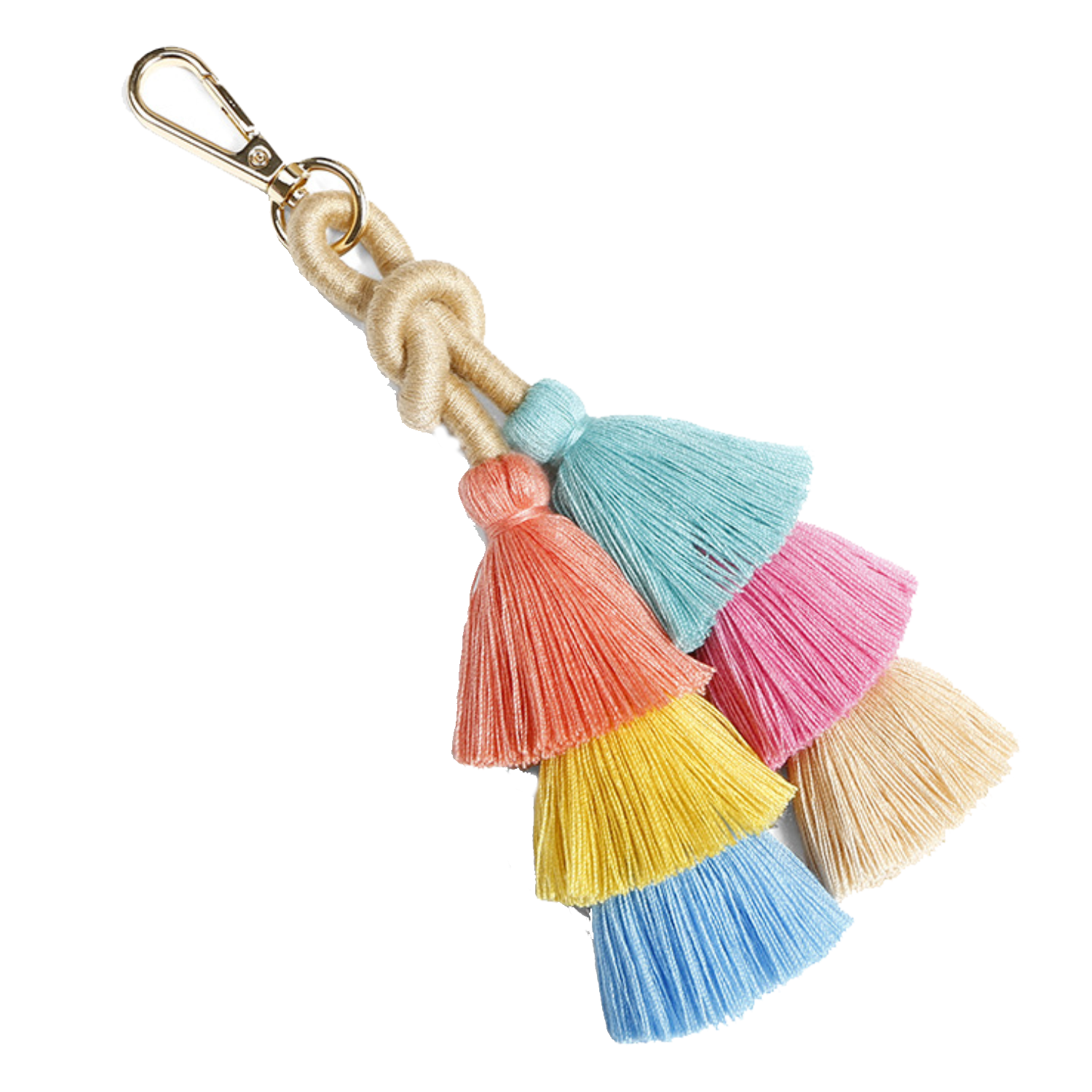 Handmade Cotton Tassel Bag Charm Pendant Keychain 6