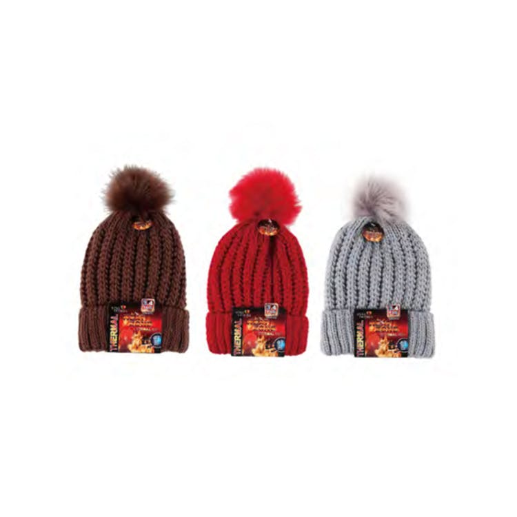 Women's Thermal Cuffed Knit Hats Assorted 1