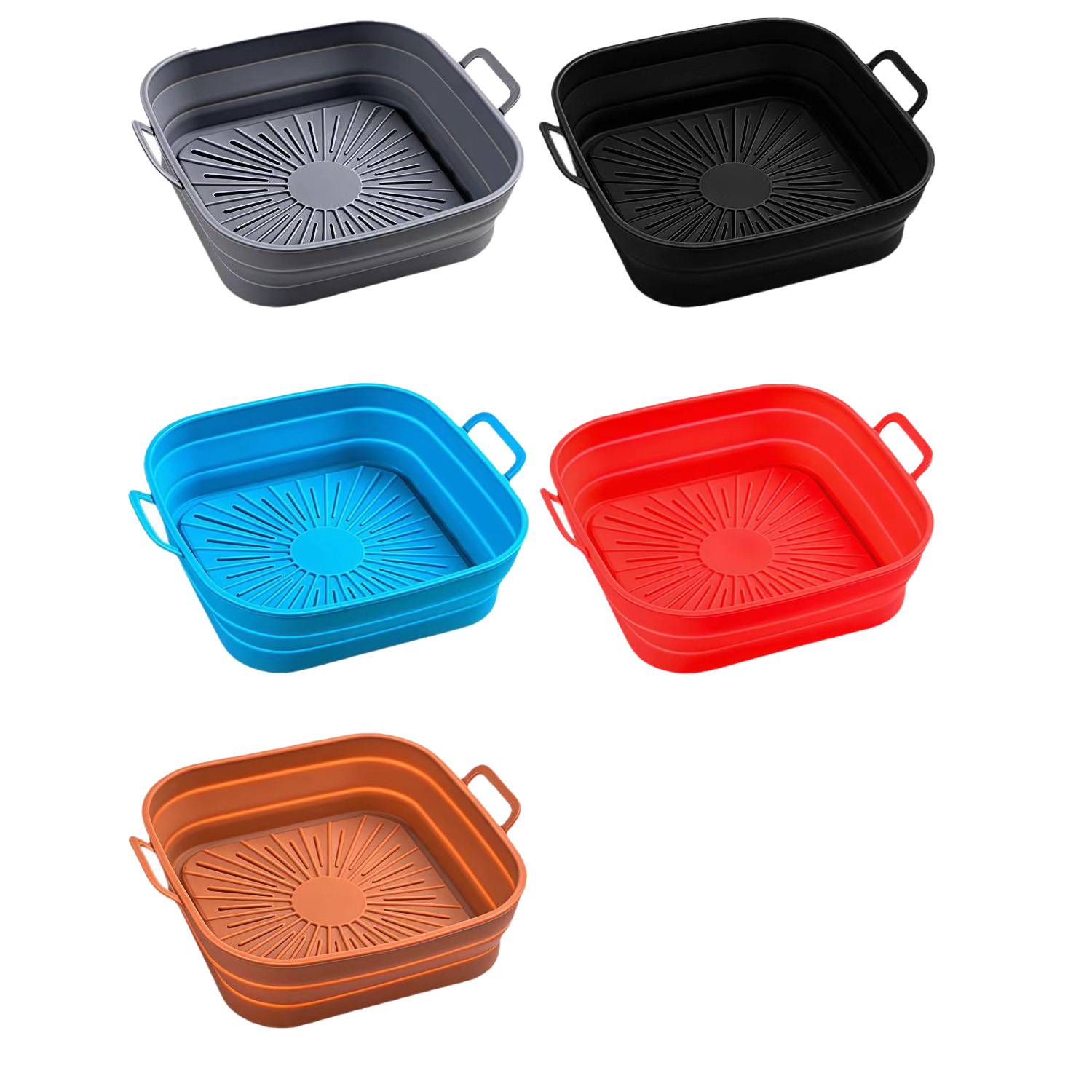 Foldable Silicone Air Fryer Liner – Odorless & Reusable 8