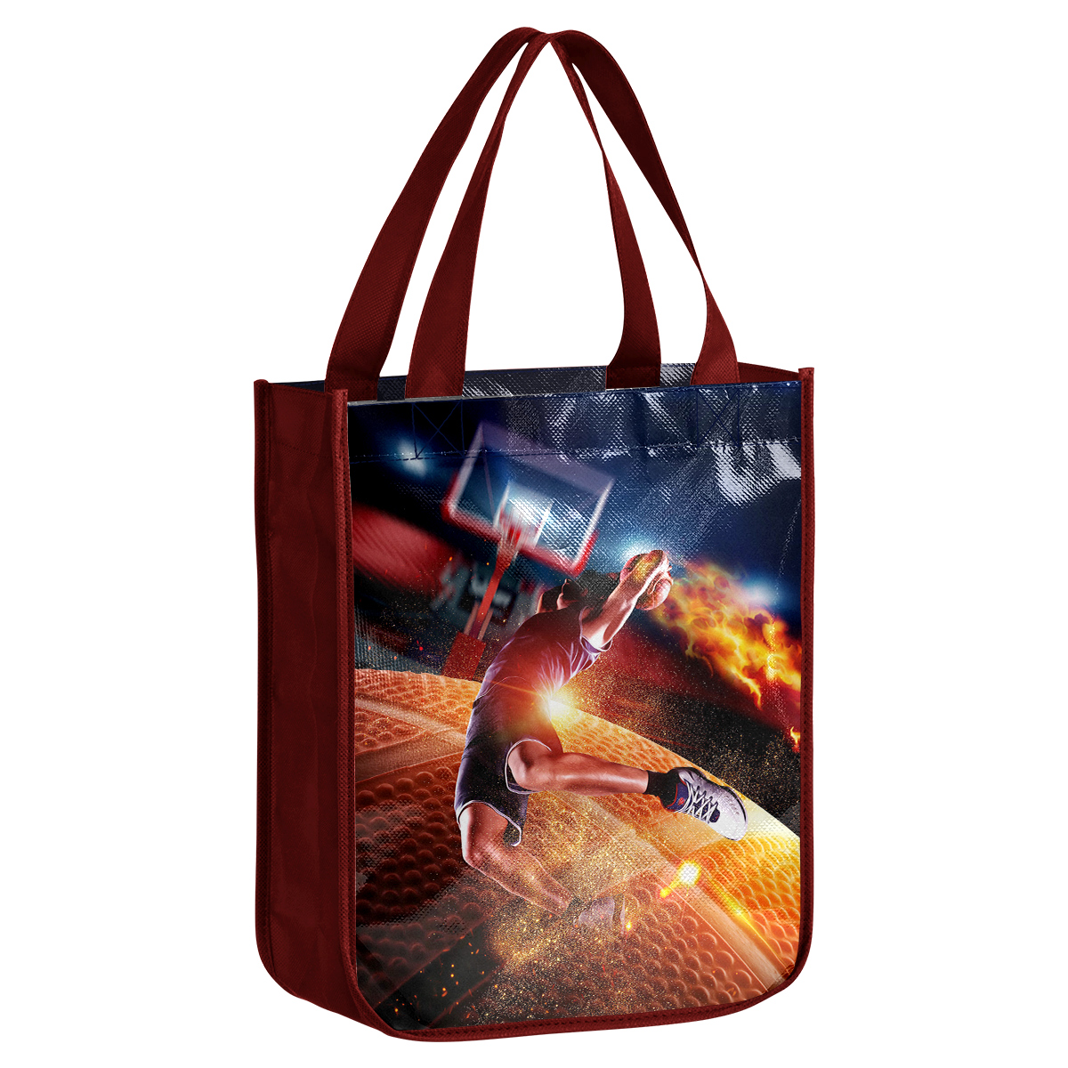 Custom 105gsm Laminated Tote Bag with Round Corner (12'' L x 16'' W x 6'' H) 2