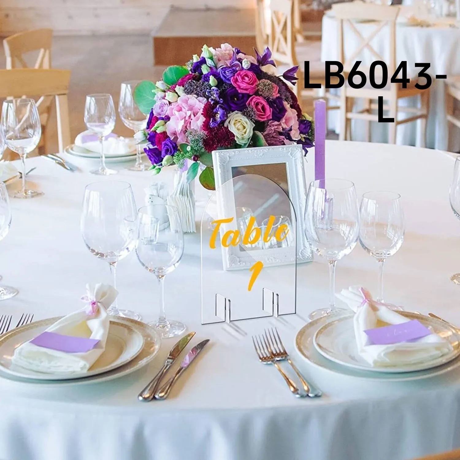 Acrylic Wooden Sign Holders Photo Card Display for Wedding 2