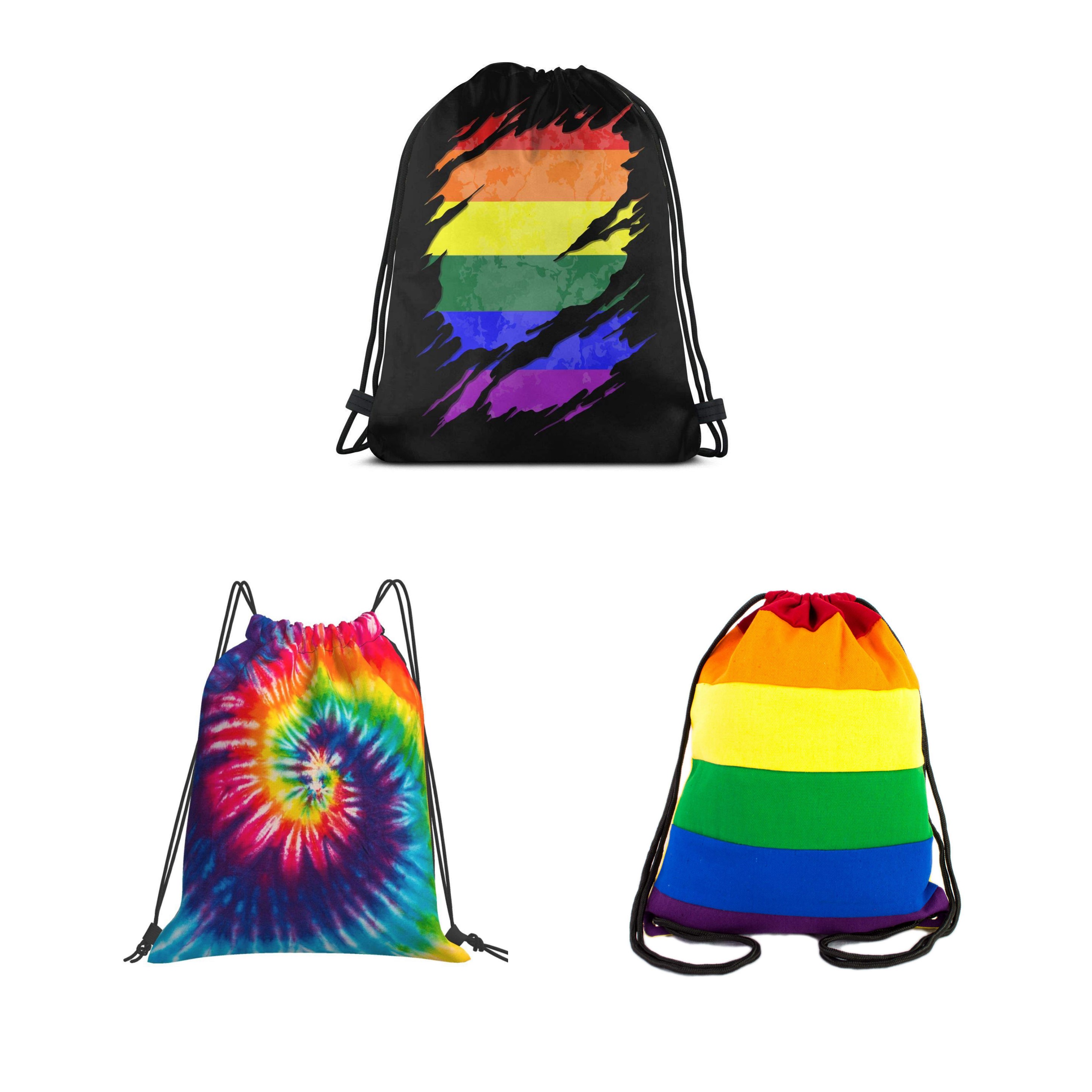 Rainbow Drawstring Bag (direct import) 3