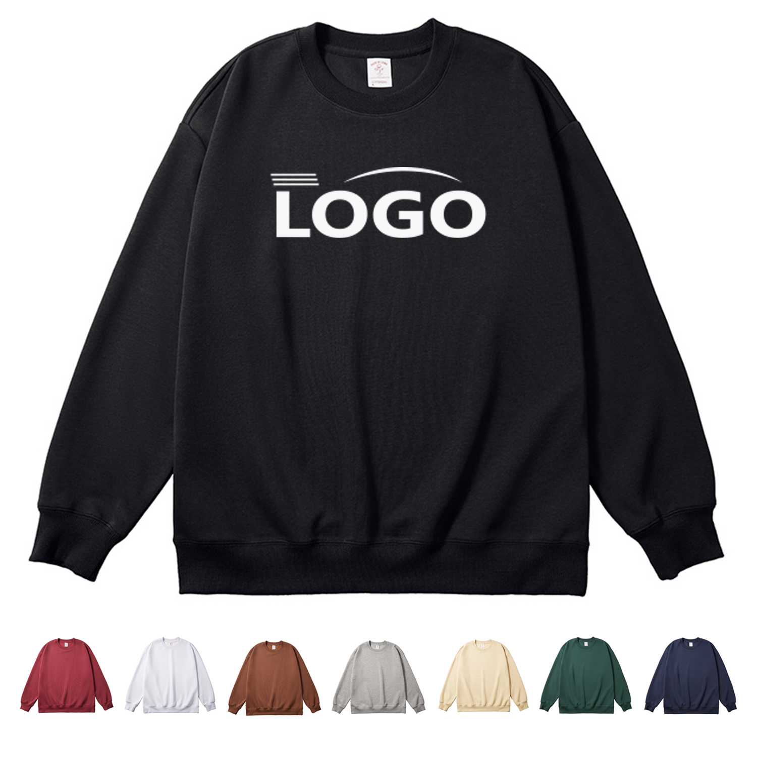 Unisex Crewneck Sweatshirt in Cotton Blend, MOQ 20 2