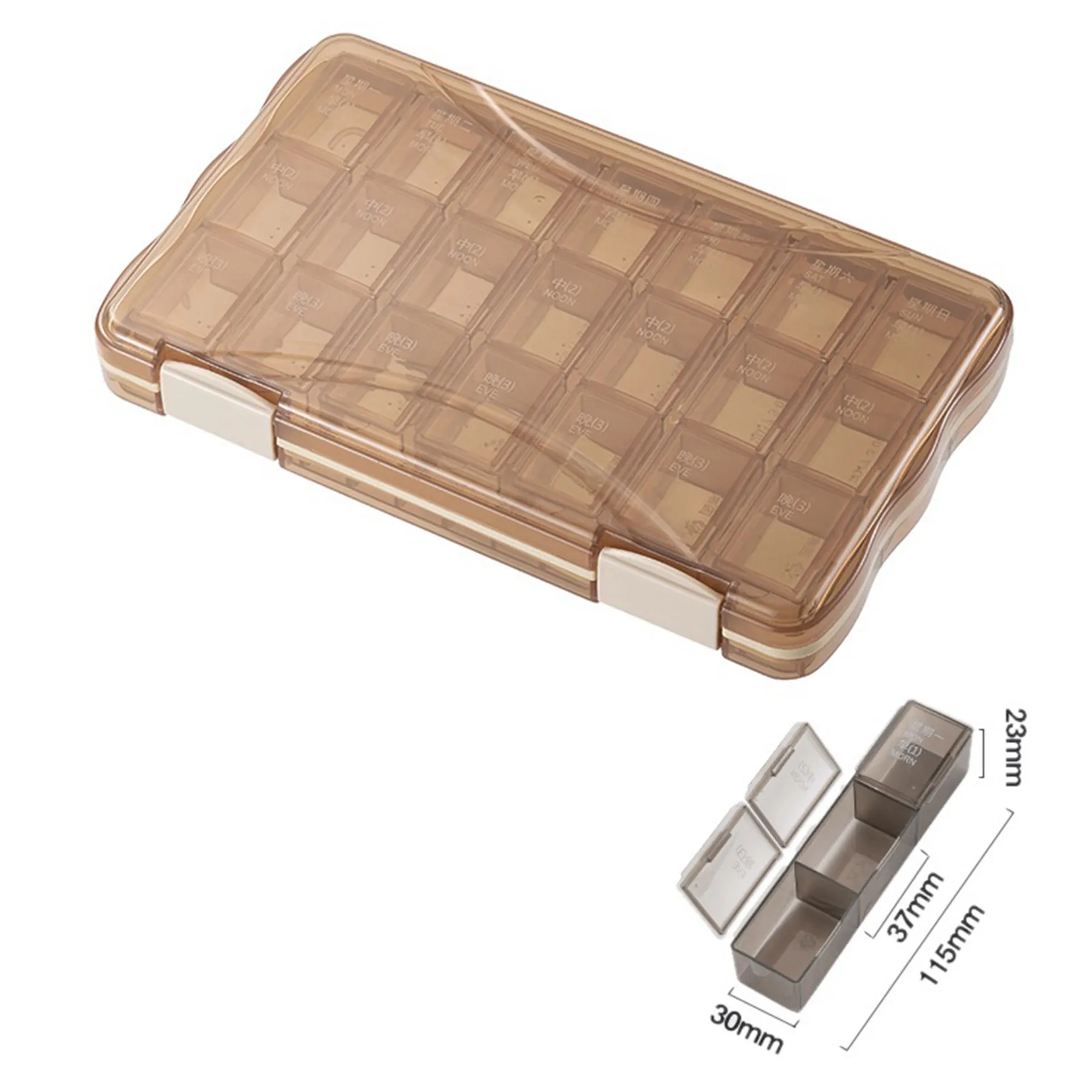 21 Grid Detachable Weekly Medicine Pill Box 7