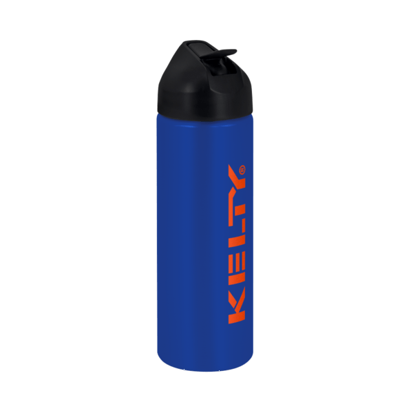 EasyFlow Recycled Aluminum Bottle w Straw Lid, custom water bottle with logo imprint 139