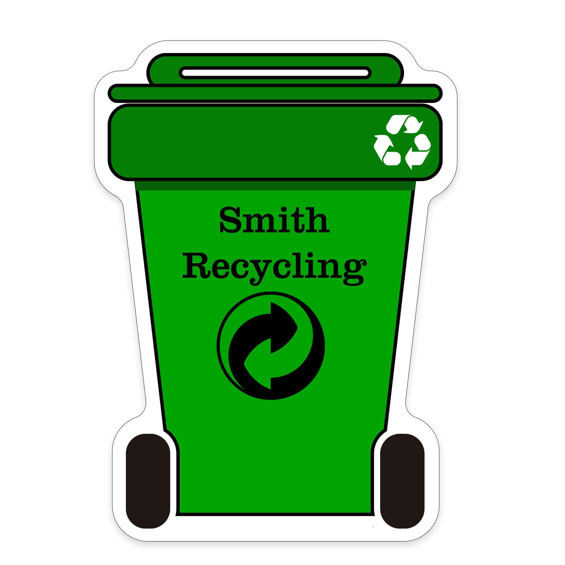 Recycle Container Shaped NoteKeeper™ Magnet 20 Mil 2