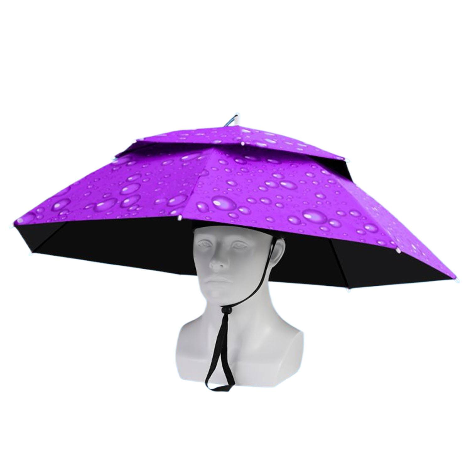 Double-Layer Adjustable Foldable Fishing Umbrella Hat 5