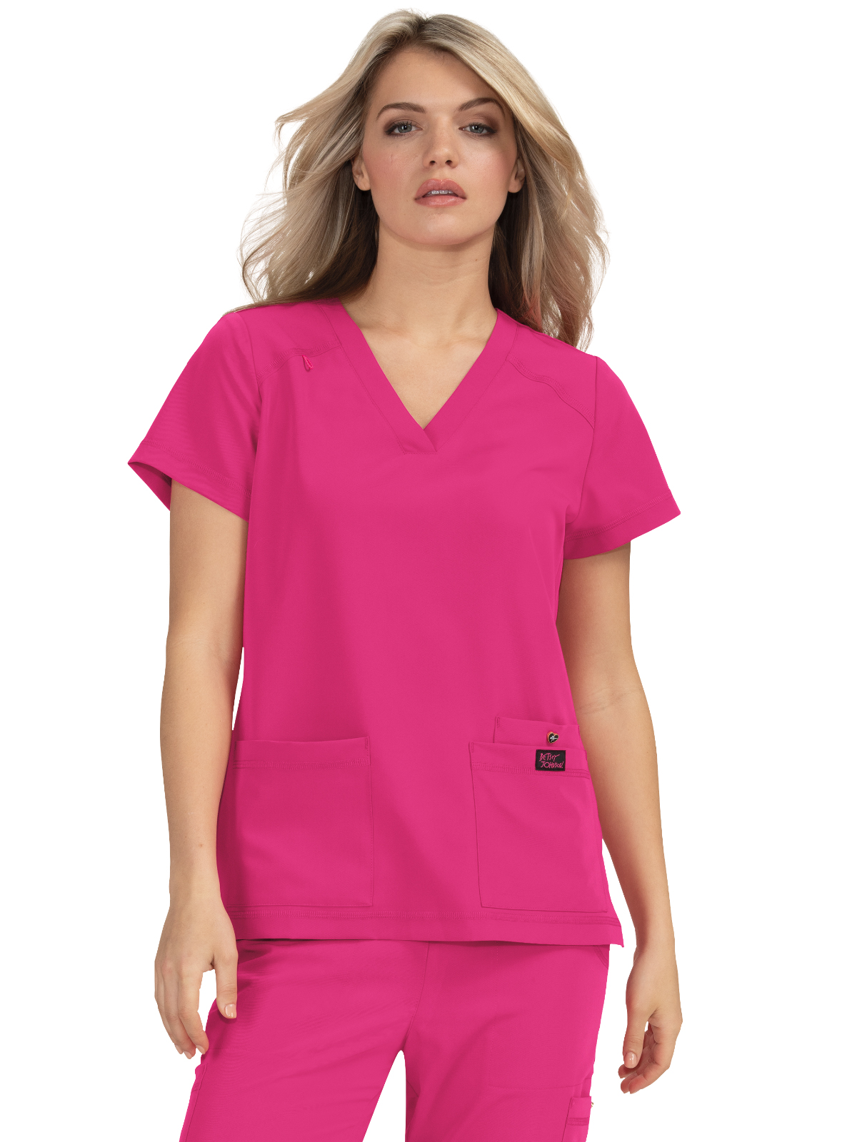 koi - Betsey Johnson - Women's Three-Pocket Snap-Button Placket V-Neck Freesia Top 5