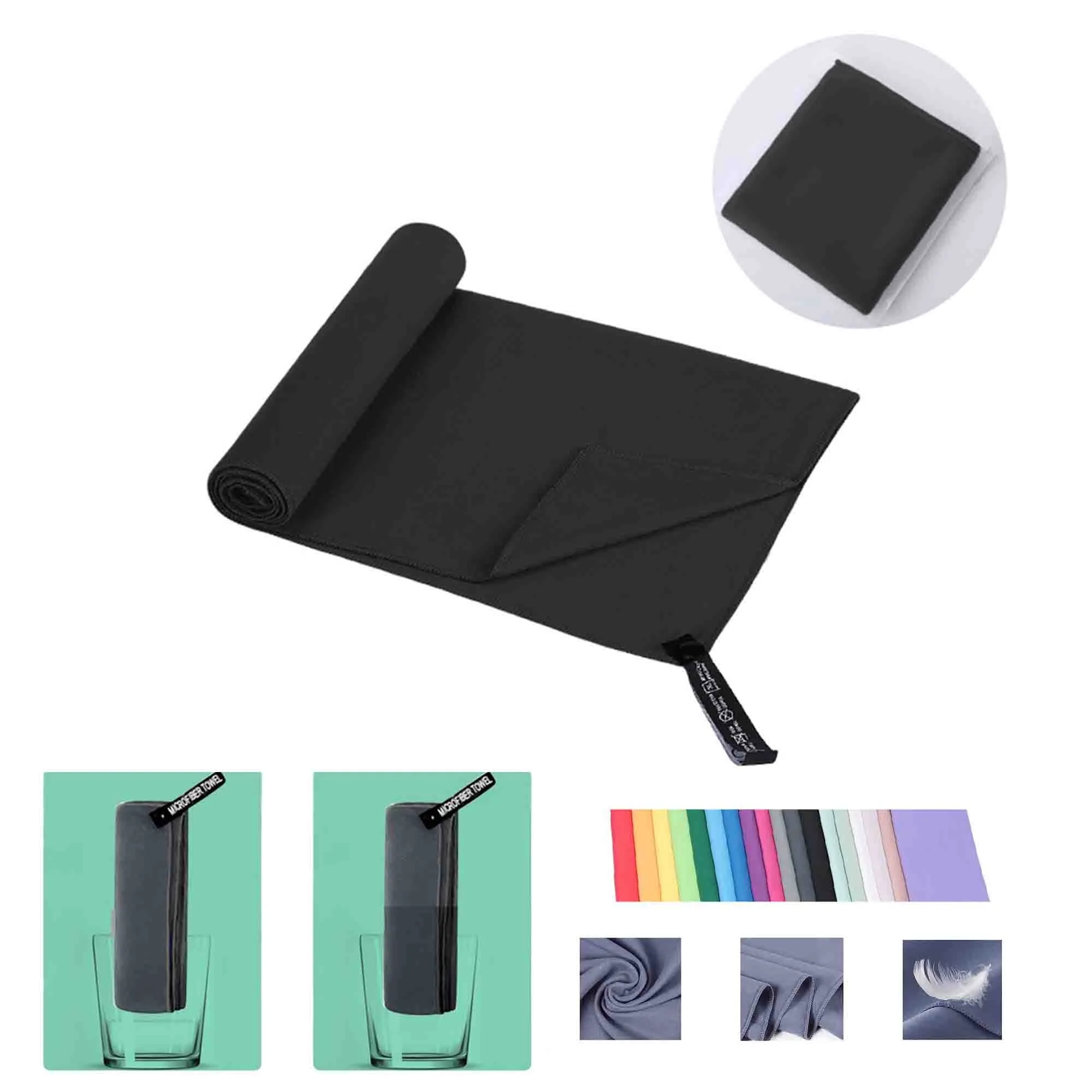 Microfiber Towel Perfect Travel & Gym & Camping Cloth 3