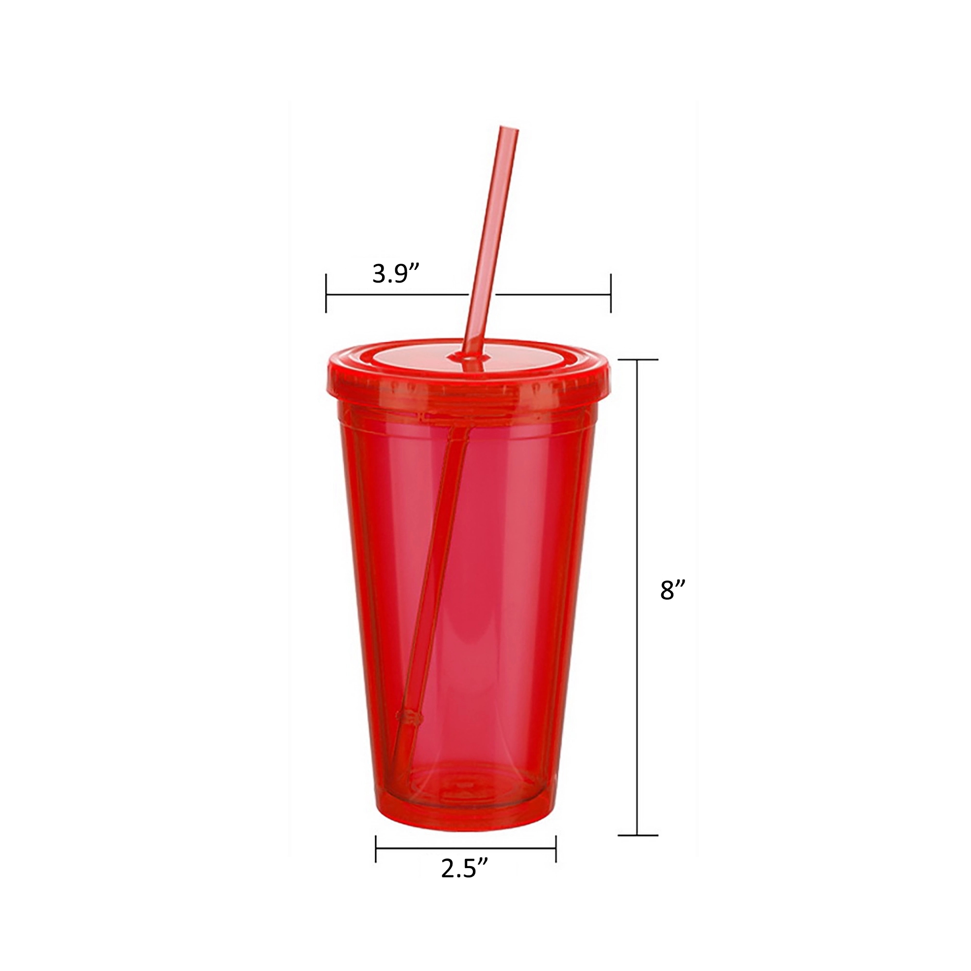 20 oz. Double Walled Tumblers w/ Straw 2