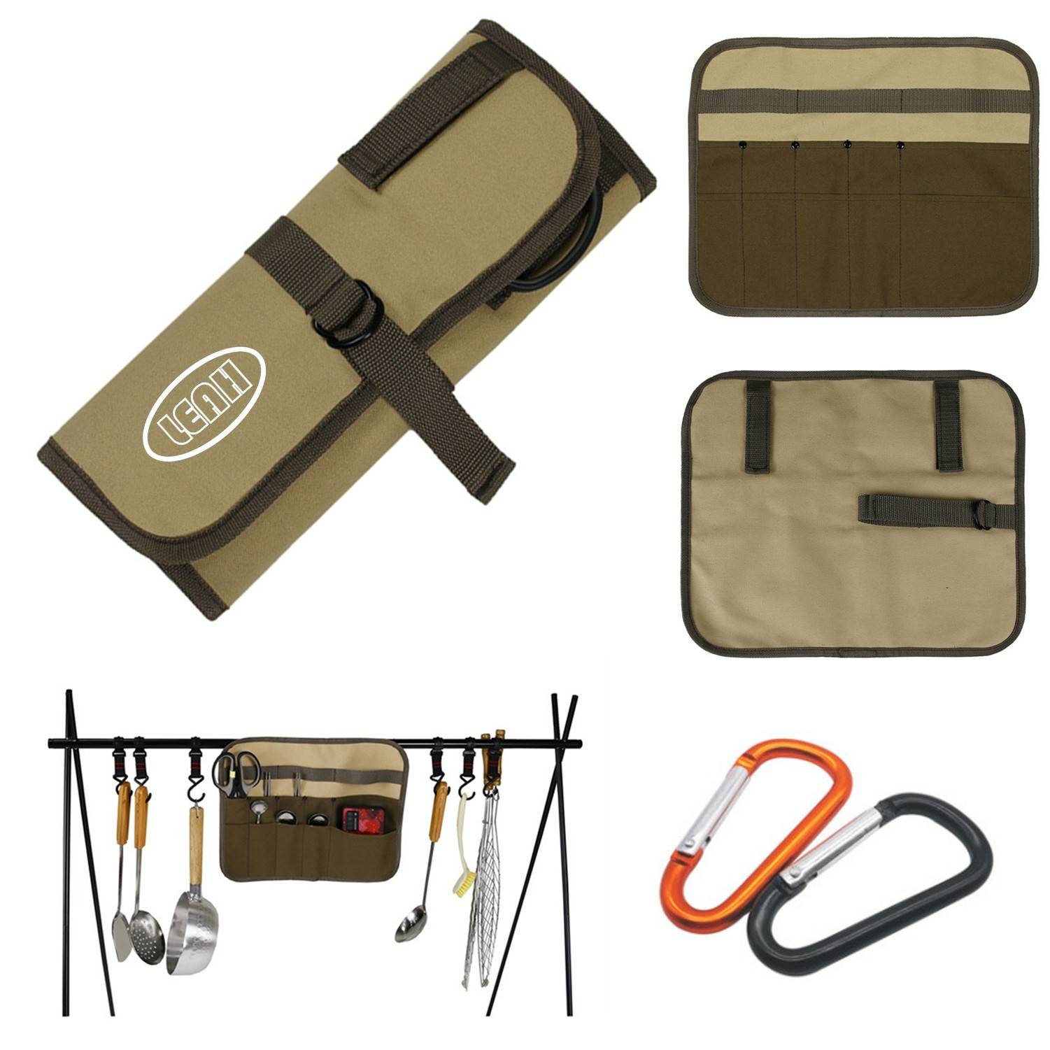 Portable Knife Storage Bag with Carabiner 2