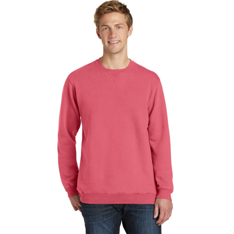 Port & Company Beach Wash Garment-Dyed Crewneck Sweatshirt, custom hoodie or sweatshirt with logo imprint 12