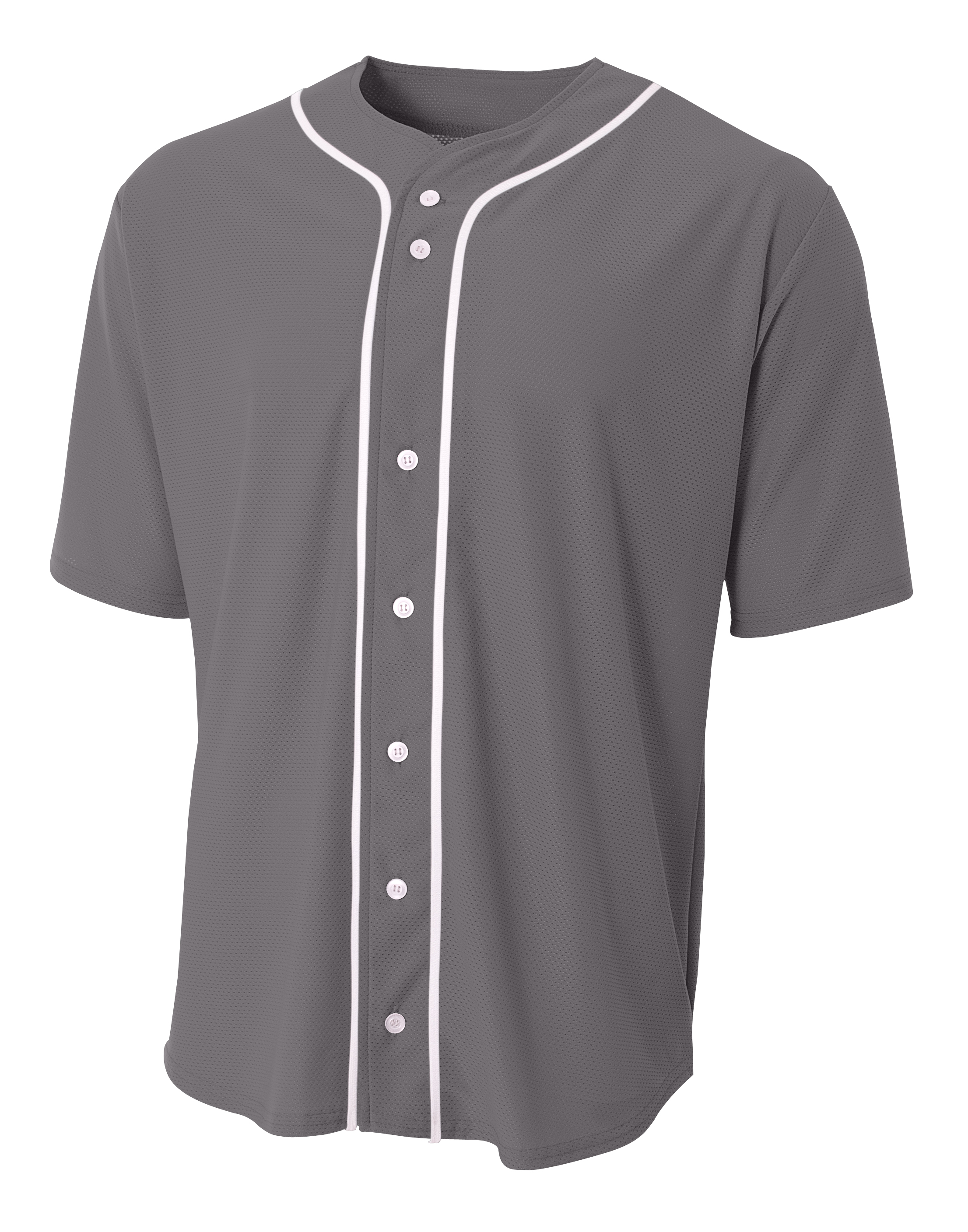 A4 Short Sleeve Full Button Baseball Jersey 7
