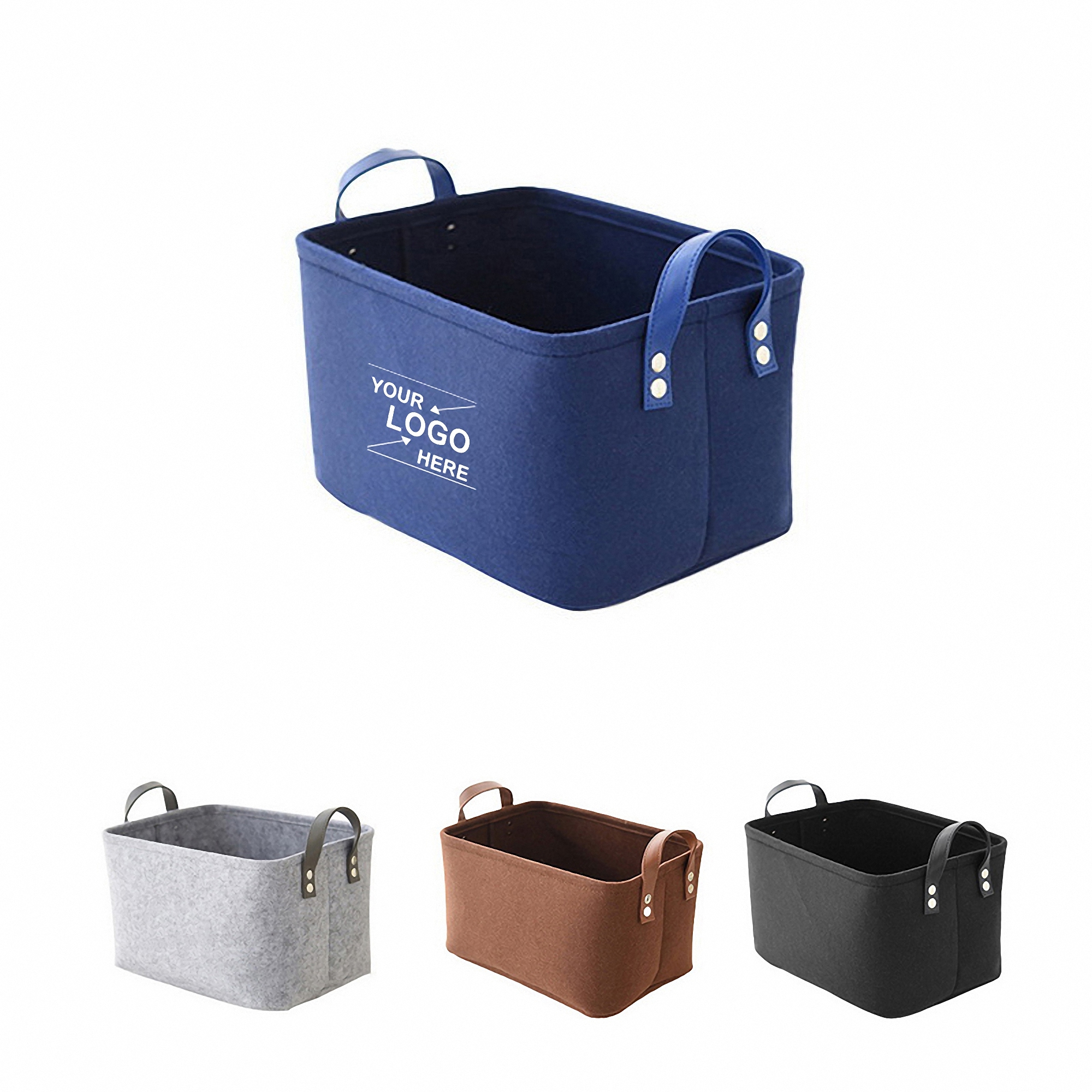 Collapsible Felt Storage Bin with Handles 5
