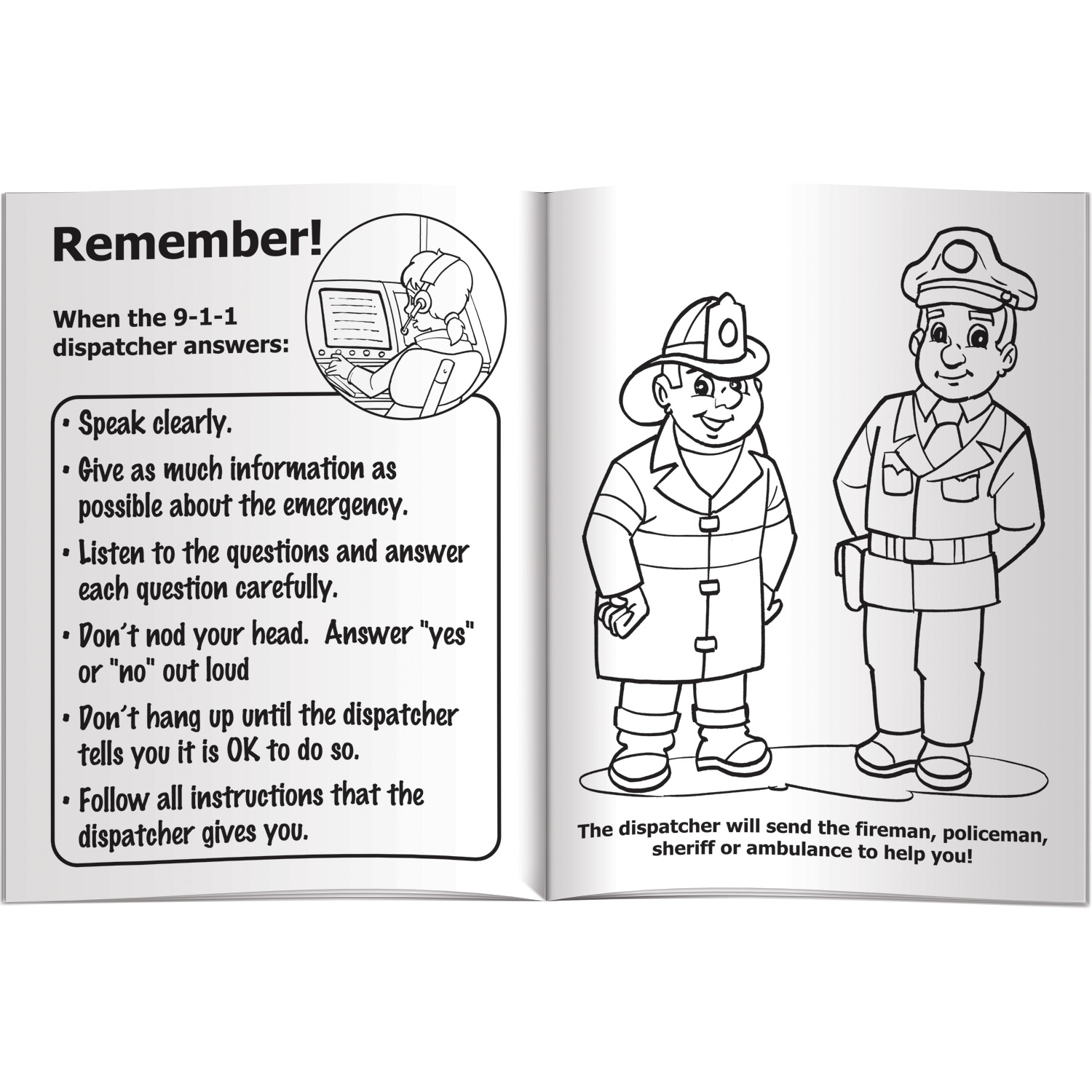 Coloring Book - When to Call 9-1-1 3