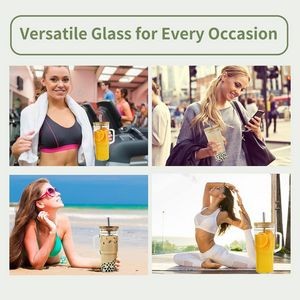 24oz/700ml Glass Cup Coffee Beer Mug with Handle 3