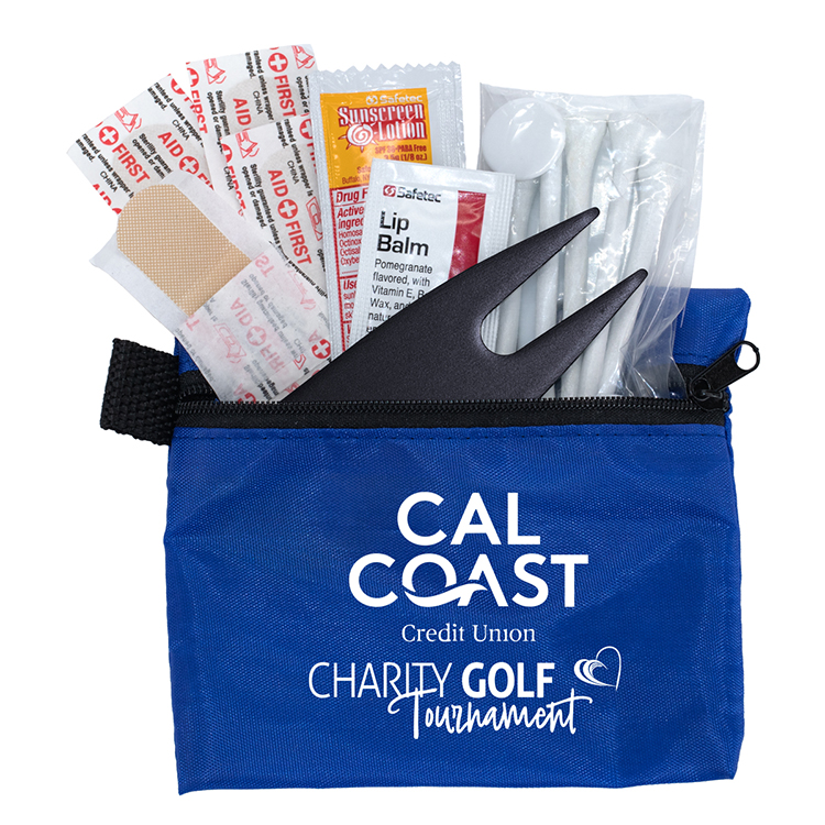 "DEL MONTE" 14 Piece Golf Kit Components inserted into Zipper Pack 22