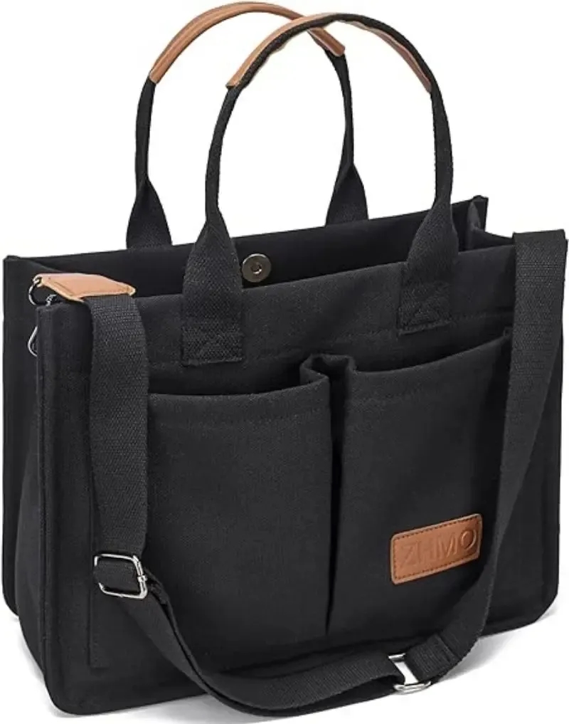 Custom Large Multi Pocket Tote, custom tote bag with logo imprint 3