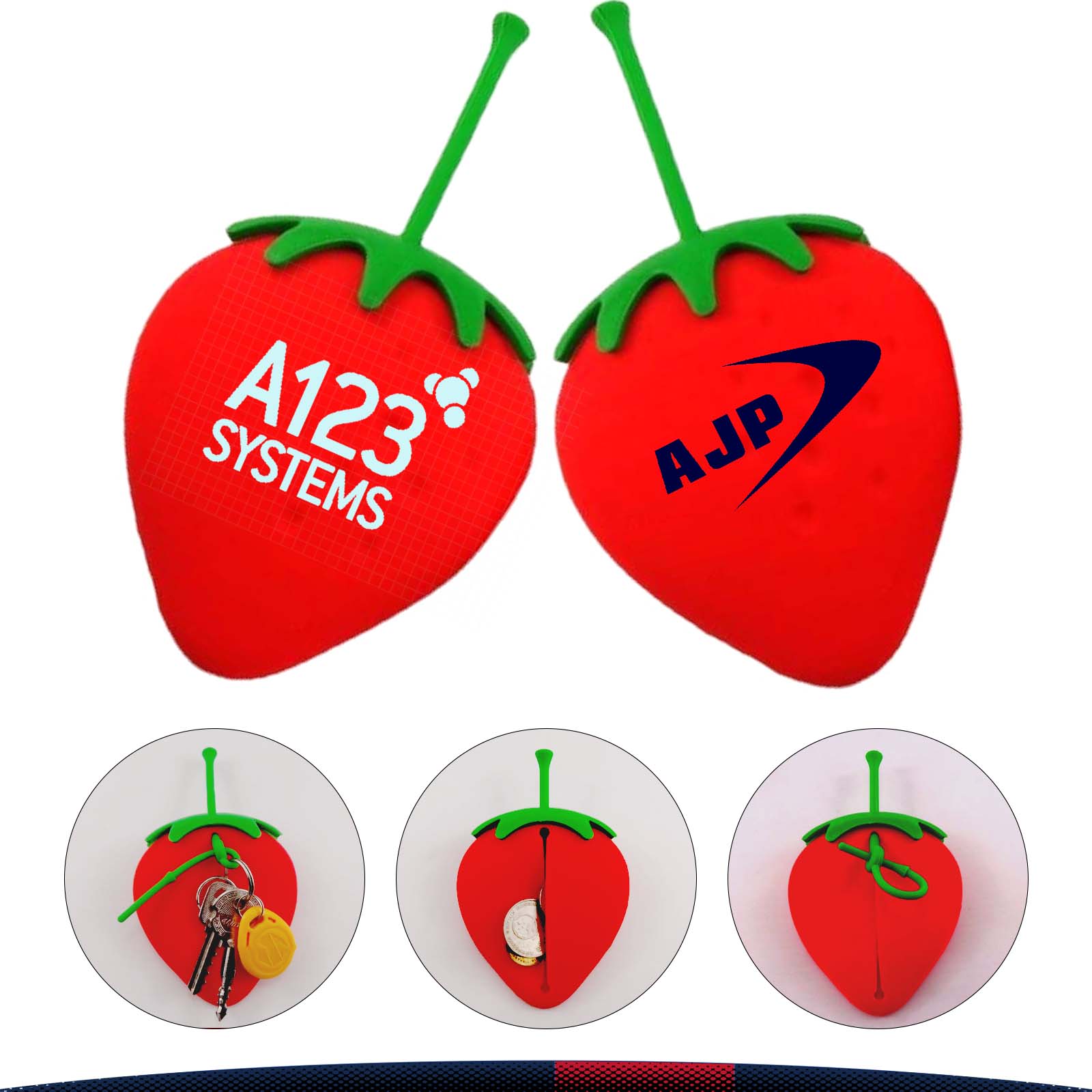 Strawberry Silicone Key Case 2
