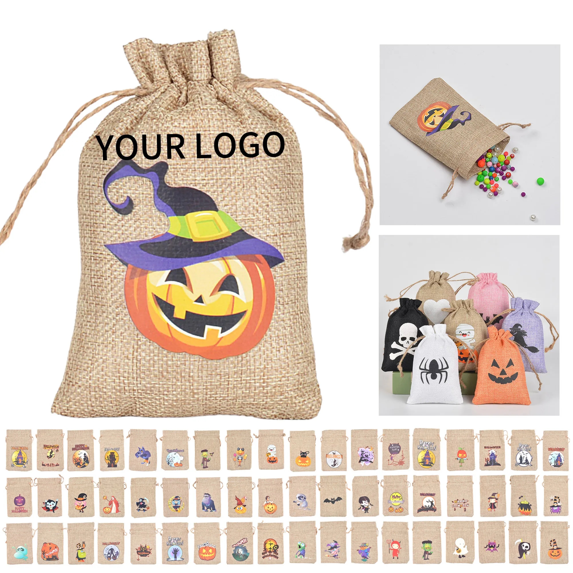 Burlap Drawstring Bag 3.94x5.91x1.18 Inch Compact Size 13