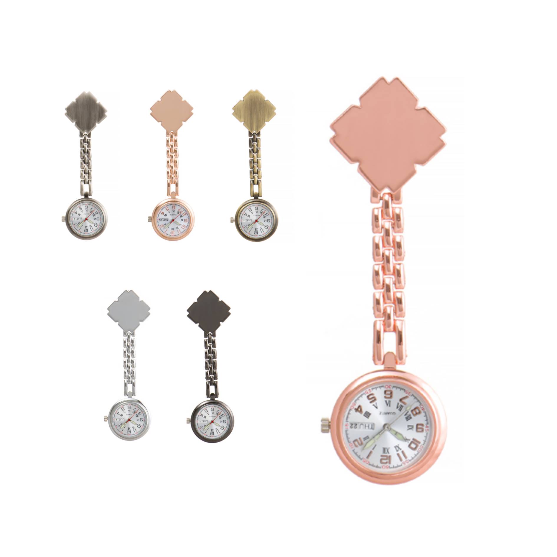 Stainless Steel Clip Brooch Nurse Watch 2